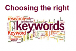 Choosing the right keywords