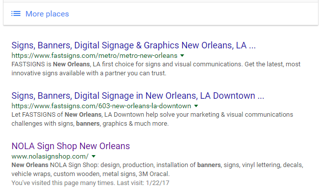 Position on SERP