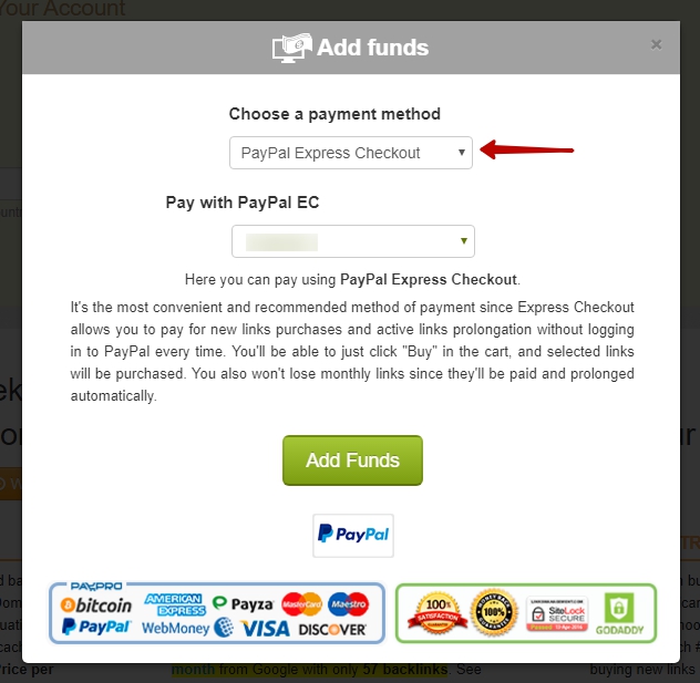 Payment window