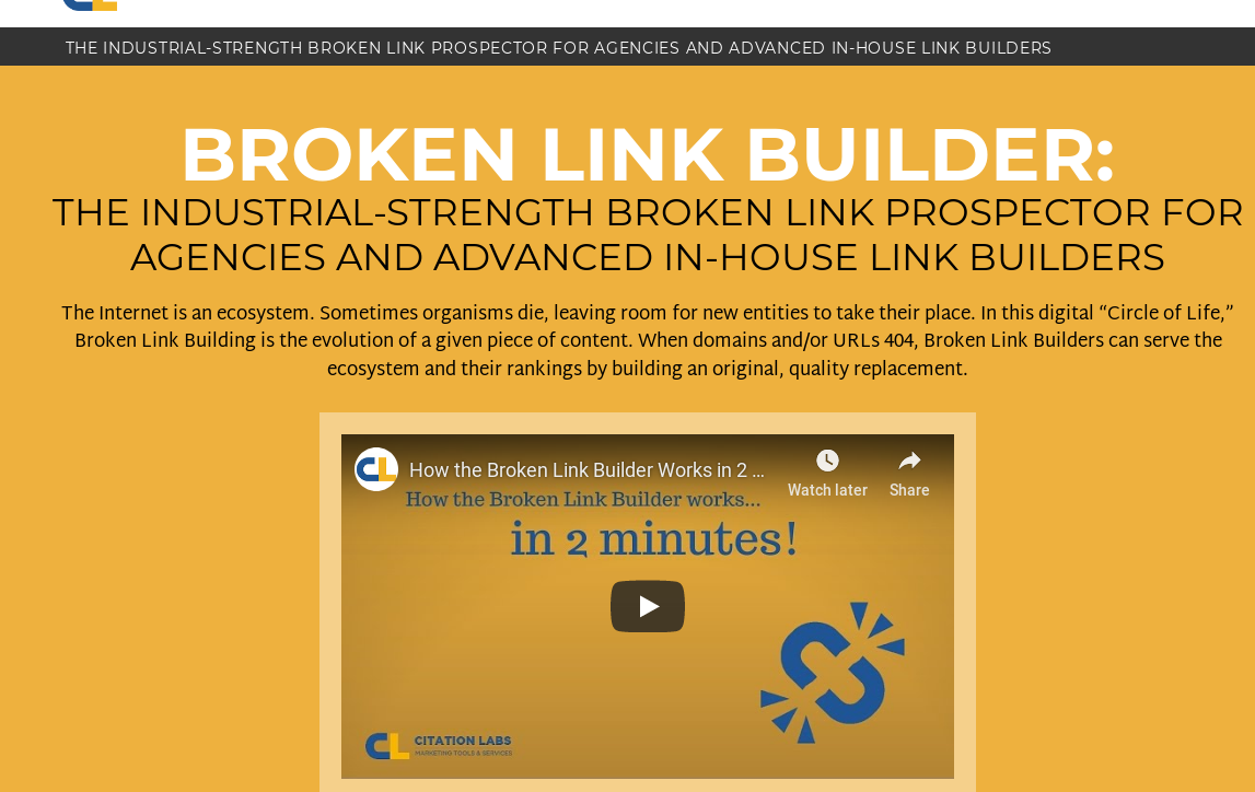 Broken link builder