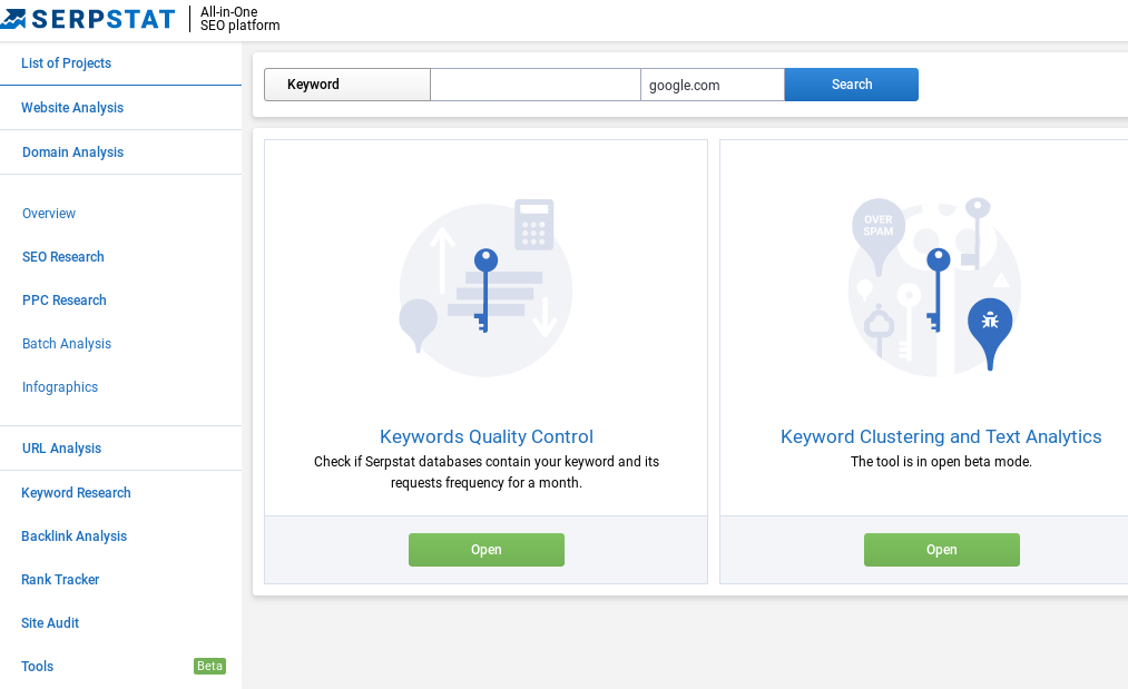 Serpstat Backlink Analysis Tool
