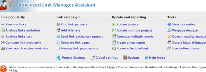 Advanced Link Manager Assistant