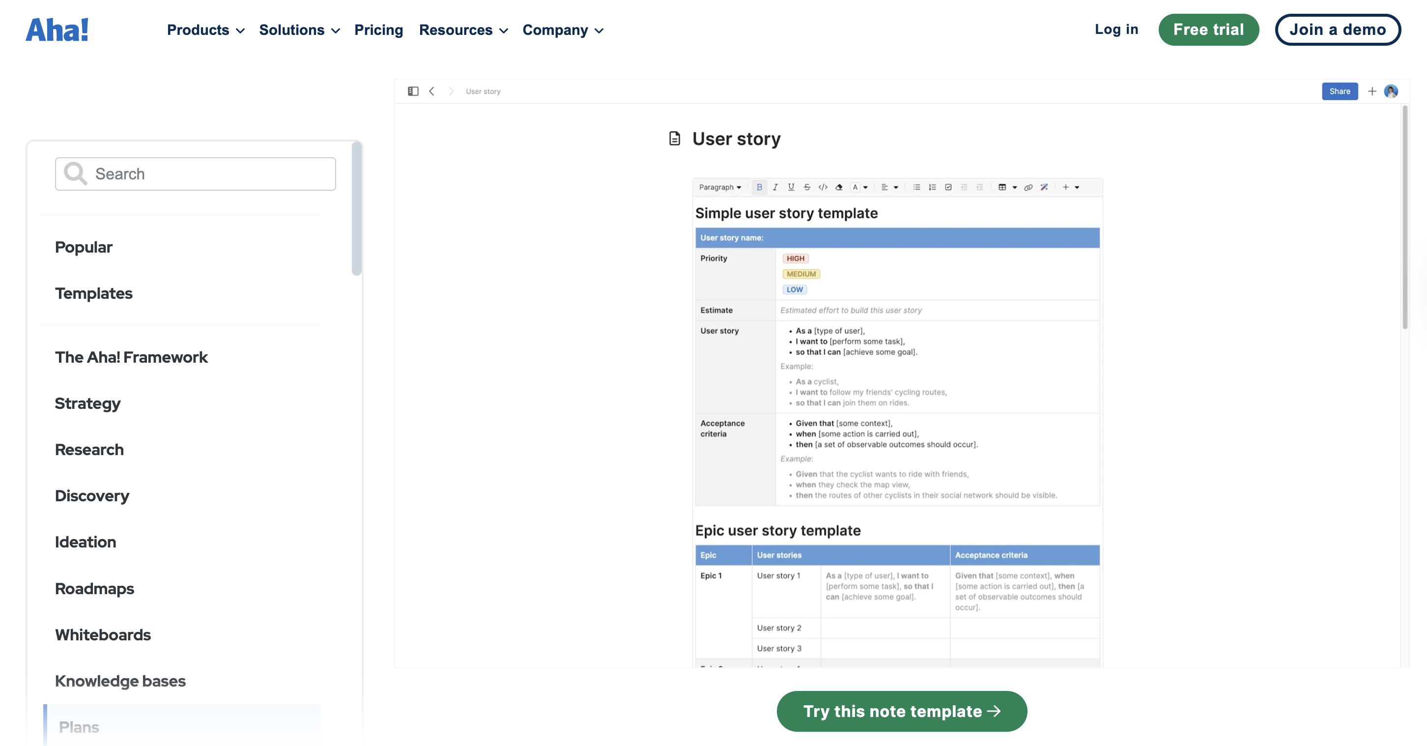 product marketing templates