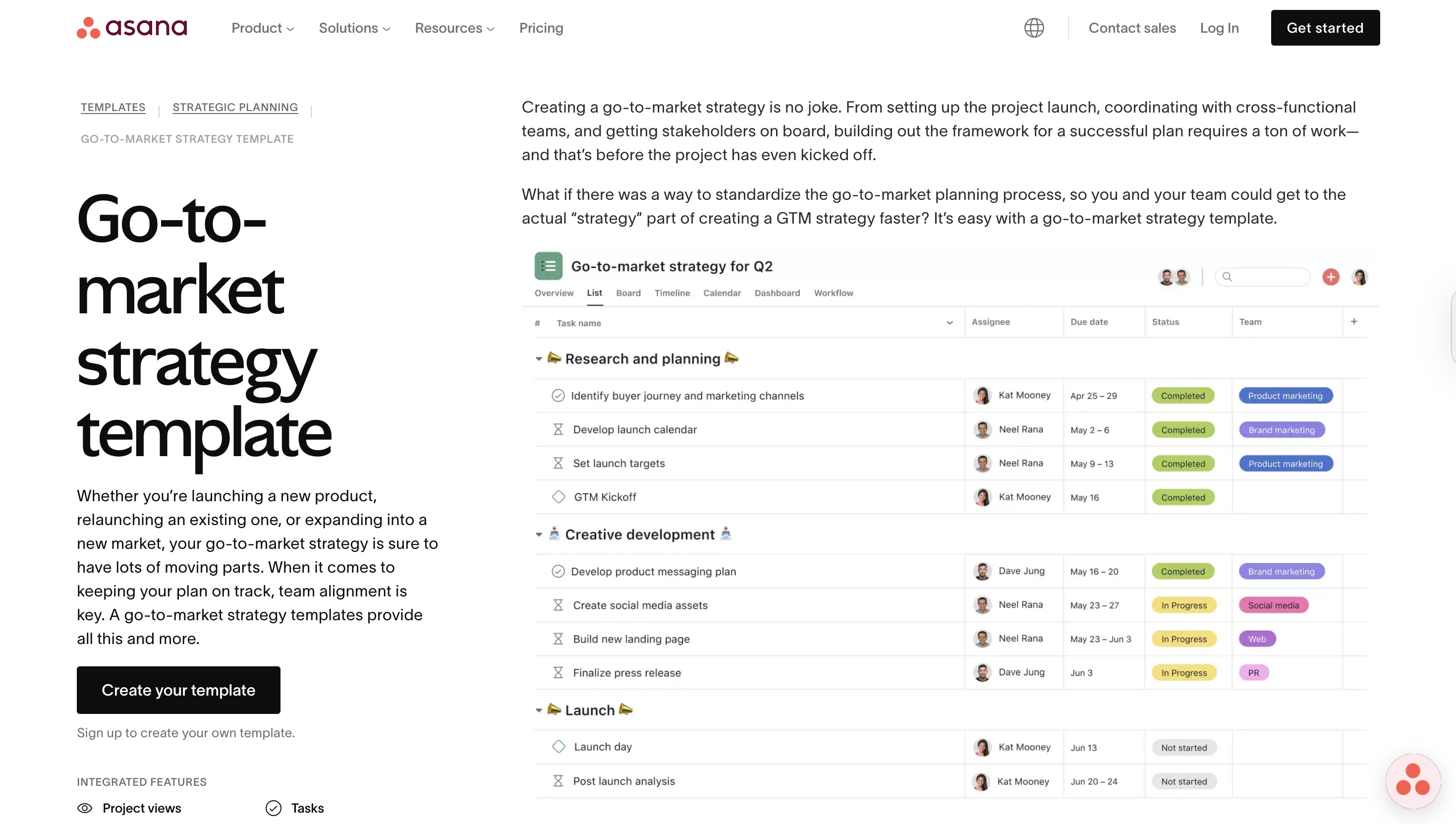 product marketing templates