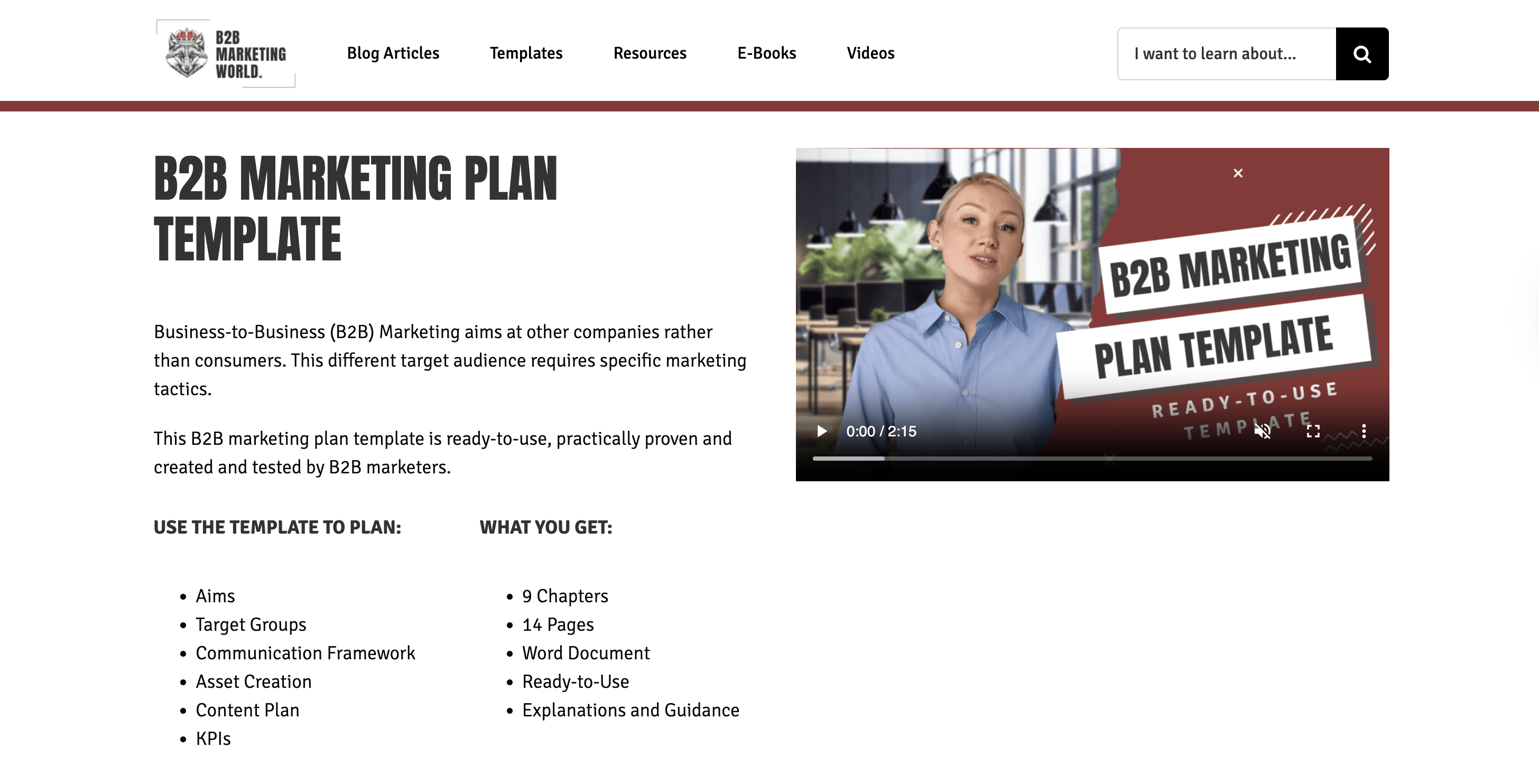 product marketing templates