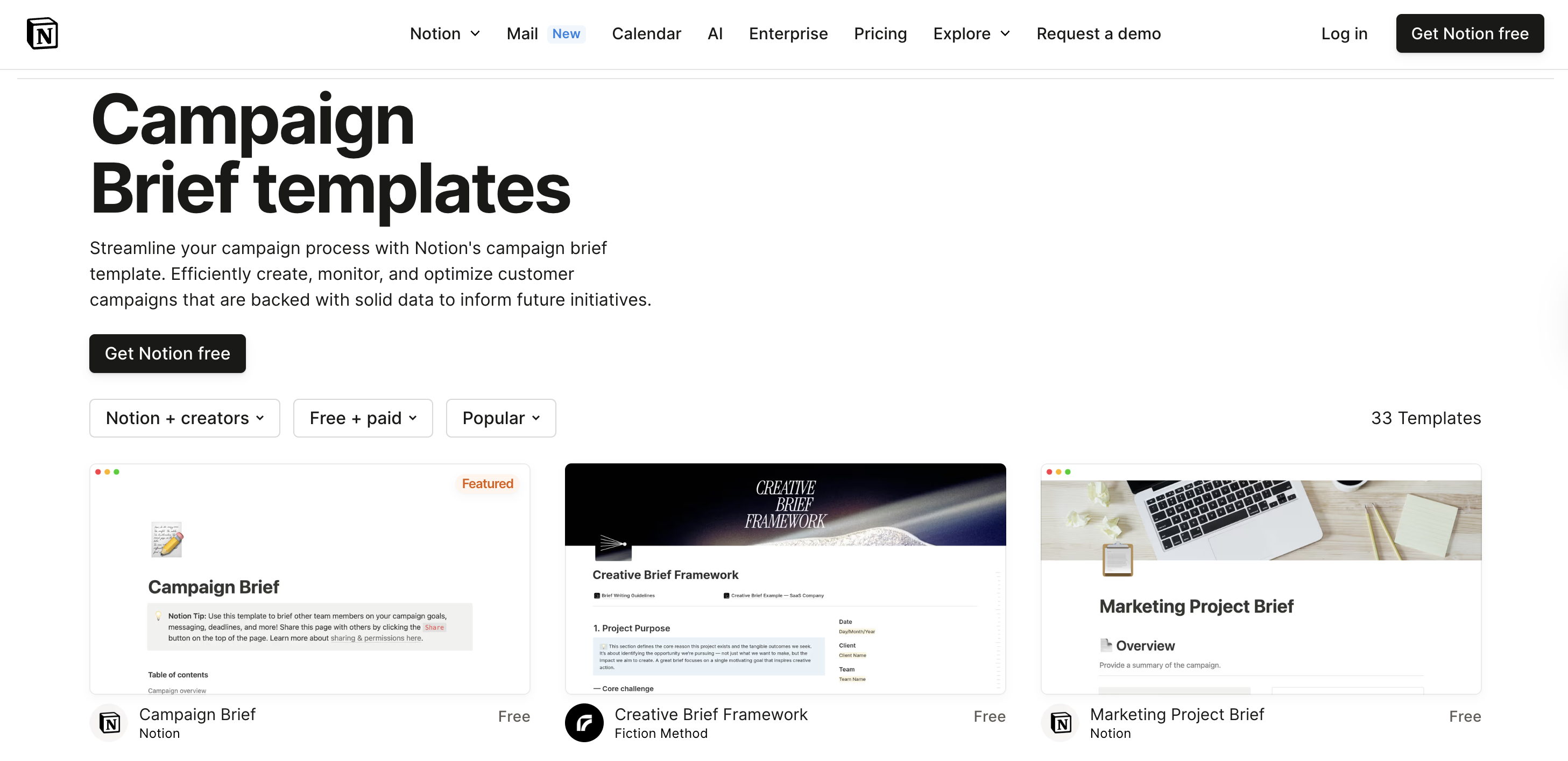 product marketing templates
