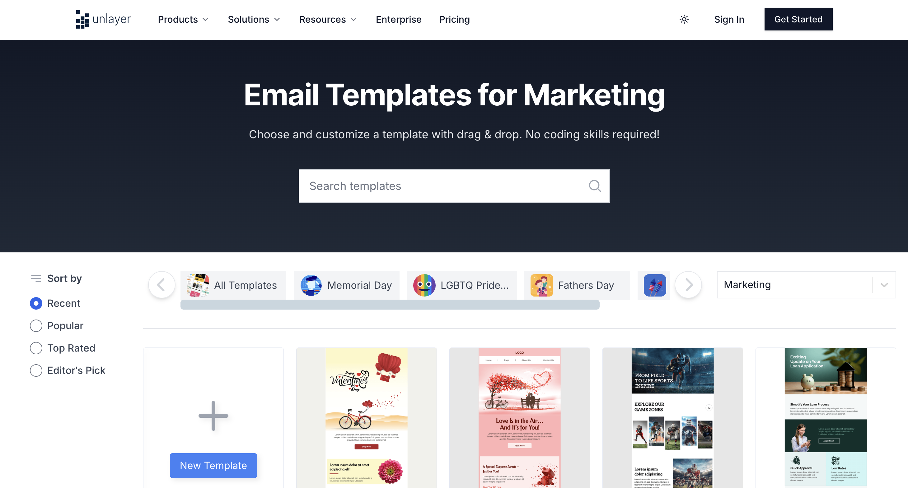 product marketing templates