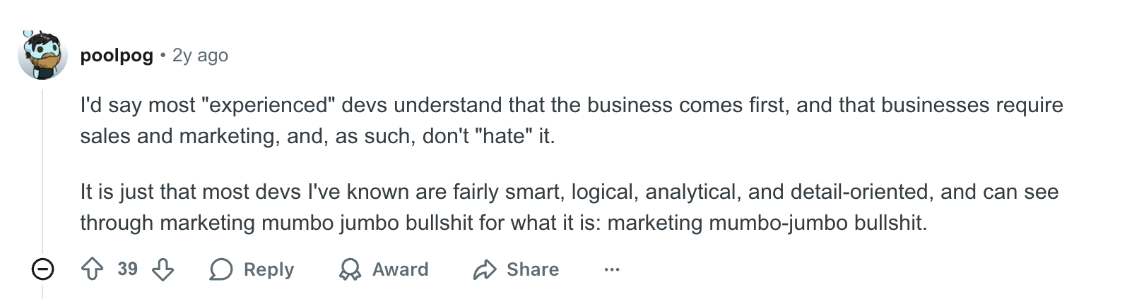 What is developer marketing