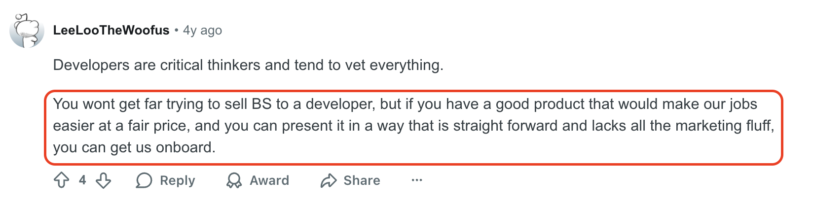 What is developer marketing