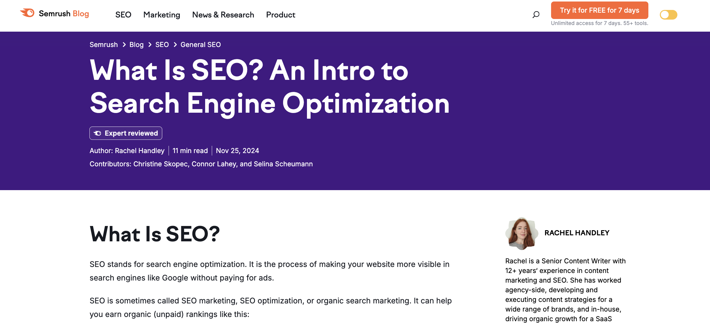 SEO Goals and Objectives