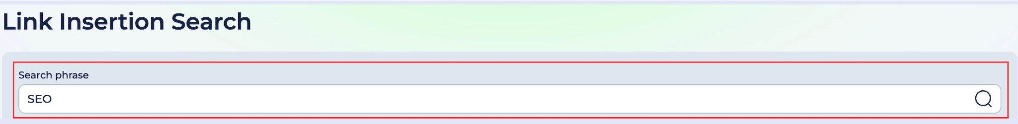 Link Insertion Search